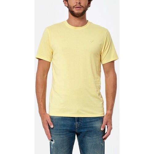 Vêtements Homme T-shirts manches courtes Kaporal - T-shirt col rond - jaune Jaune