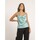 Vêtements T-shirts & Polos Dona X Lisa Caraco satin col bénitier FOLINE Vert d'eau