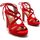Chaussures Femme se mesure au creux de la taille 68342 Rouge