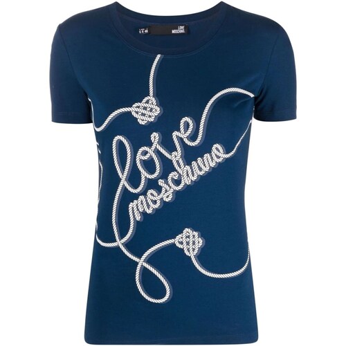 Vêtements Femme T-shirts Sweatshirts manches courtes Love Moschino W4H1939E1951 Bleu