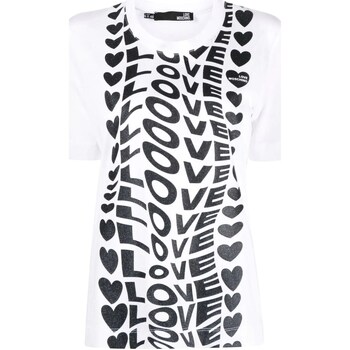 Vêtements Femme T-shirts manches courtes Love Moschino W4F154HM3876 Blanc
