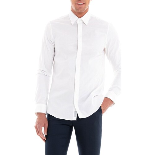 Vêtements Homme Chemises manches longues La garantie du prix le plus bas MK0DS01001 Blanc