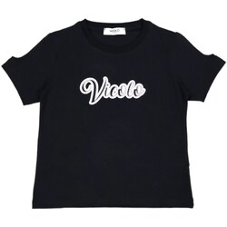 Vêtements Fille T-shirts VERSACE manches courtes Vicolo 3146M0778 Noir