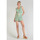 Vêtements Femme Shorts / Bermudas Le Temps des Cerises Short lamet à motif fleuri vert et bleu Bleu