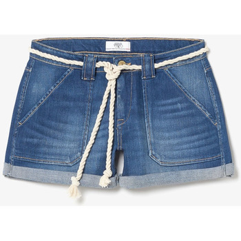 Vêtements Femme Shorts / Bermudas Marylou 400/17 Mom Tailleises Short bloom en jeans bleu foncé Bleu