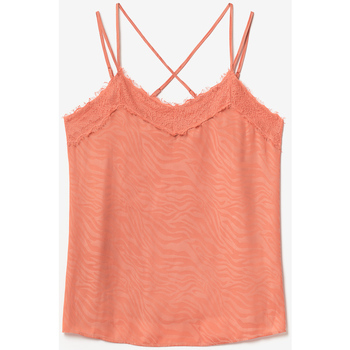 Vêtements Femme Débardeurs / T-shirts sans manche The home deco faises Caraco ayek en jacquard orange corail Rose