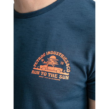 Petrol Industries T-shirt imprimé dos Bleu