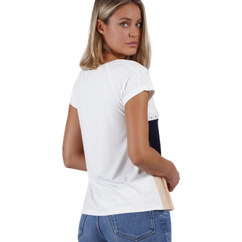 Admas T-shirt manches courtes Tricolor Blanc