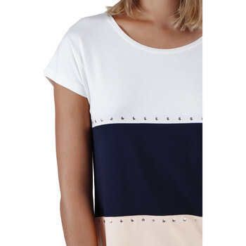 Admas T-shirt manches courtes Tricolor Blanc