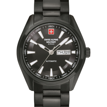 New year new you Homme Montres Analogiques Swiss Alpine Military Swiss Military 7090.2177, Automatic, 43mm, 10ATM Noir