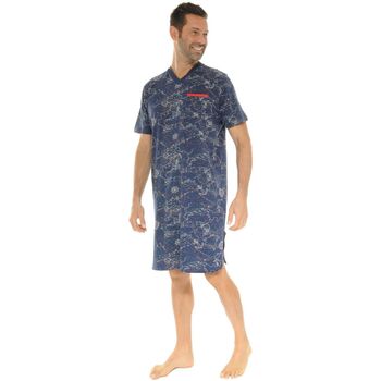 Vêtements Homme Pyjamas / Chemises de nuit Christian Cane CHEMISE DE NUIT BLEU WHALE Bleu