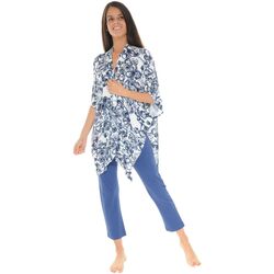 Vêtements Femme Pyjamas / Chemises de nuit Christian Cane PONCHO D'ETE BLEU VALERY Bleu
