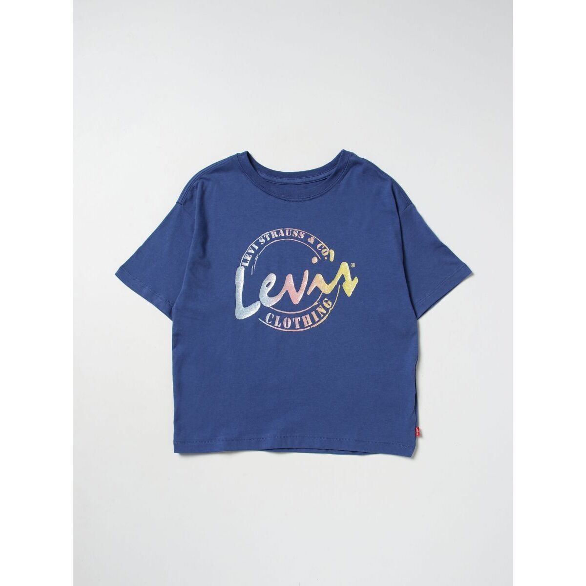 Vêtements Fille T-shirts & Polos Levi's 4EH190 MEET ANG GREET SCRIPT-U69 TRUE NAVY Bleu