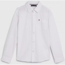 Vêtements Garçon Chemises manches longues Tommy Hilfiger KB0KB08142 RELAXED SHIRT-YBR WHITE Blanc