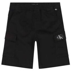 Vêtements Garçon Shorts / Bermudas Calvin Klein Jeans IB0IB01608 CARGO SHORTS-BEH BLACK Noir