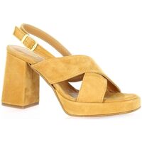 Chaussures Femme Bougeoirs / photophores Pao Nu pieds cuir velours Camel