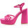 Chaussures Femme Martens Leather Strap Sandals Vinyl Shoes Sandales / nu-pieds Femme Rose Rose