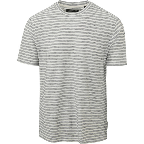 Vêtements Homme T-shirts & Red Marc O'Polo T-Shirt Rayures Blanche Blanc