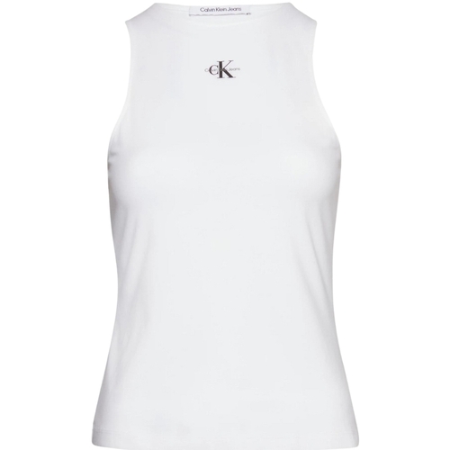 Vêtements Femme T-shirts & Polos Calvin Klein Jeans Debardeur  Ref 59443 YAF Blanc Blanc