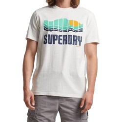 Vêtements Homme T-shirts manches courtes Superdry T-Shirt  Vintage Great Outdoors Blanc