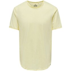 Vêtements Homme T-shirts manches courtes Only&sons ONSBENNE LONGY SS TEE NF 7822 NOOS Jaune