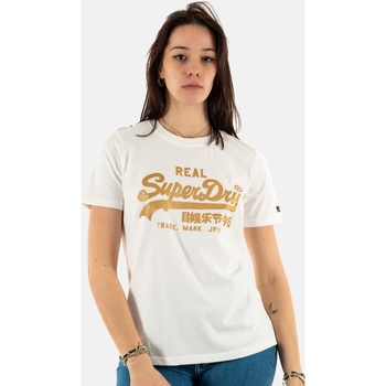 Vêtements Femme T-shirts manches courtes Superdry w1011143a Blanc