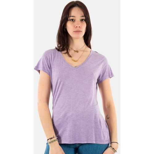 Vêtements Femme T-shirts manches courtes Superdry w1011077a Violet