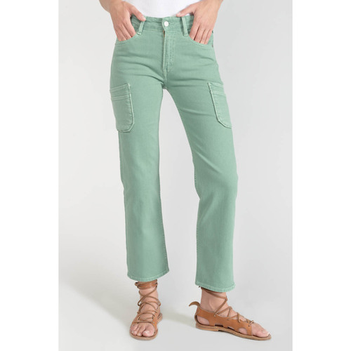 Vêtements Femme Jeans Bottines / Bootsises Precieux taille haute 7/8ème jeans vert d'eau Vert