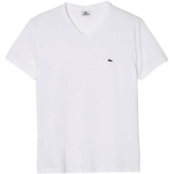 Vêtements Homme T-shirts manches courtes Lacoste CAMISETA HOMBRE   CUELLO EN PICO TH2036 Blanc