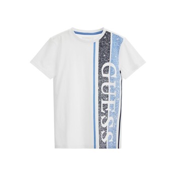 Vêtements Garçon T-shirts manches courtes Guess L3YI34 Blanc / Bleu
