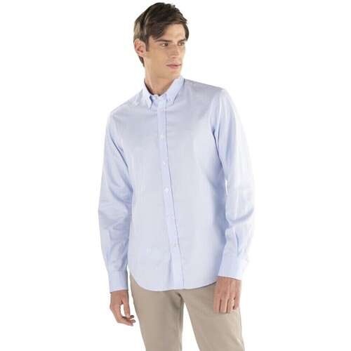Vêtements Homme Chemises manches longues Walk In The City CR1043N11760M Bleu