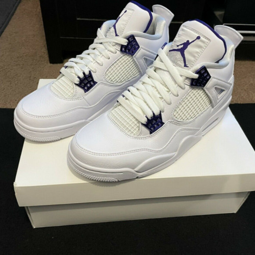 Chaussures Homme Basketball Nike There Jordan 4 Violet