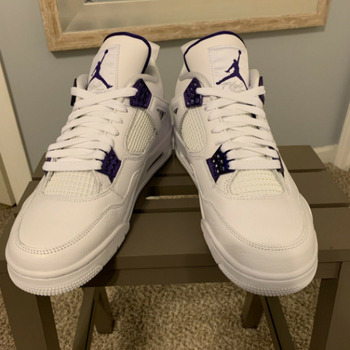 Chaussures Homme Basketball Volt Nike Jordan 4 Violet