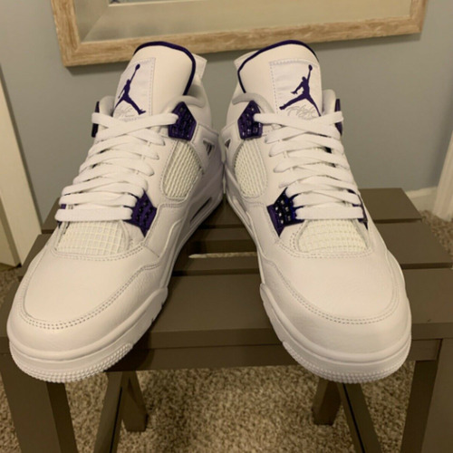 Chaussures Homme Basketball Nike There Air Jordan 4 Violet