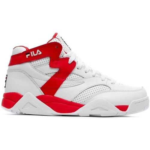 Chaussures Homme Boots Fila Msquad Mid Rouge, Blanc