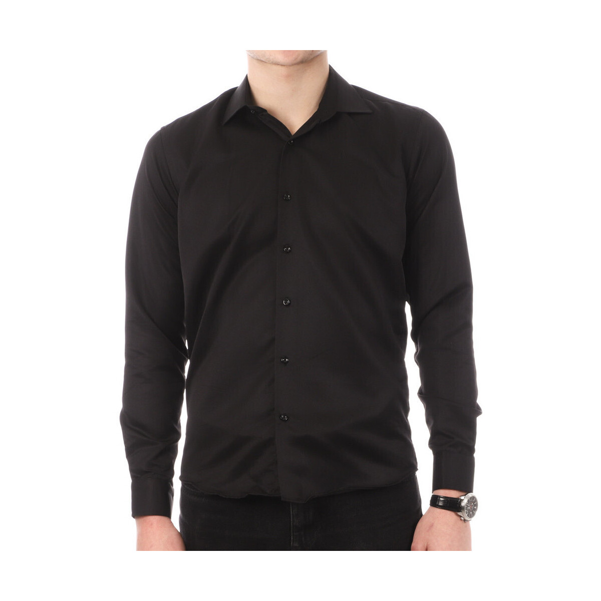 Vêtements Homme T-shirts Schwarzes manches longues Saint-Hilaire BSH-200 Noir
