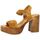 Chaussures Femme Sandales et Nu-pieds Kaola Nu pieds cuir velours Marron