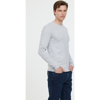 Lee Cooper T-Shirt AREO Gris Chine ML Gris