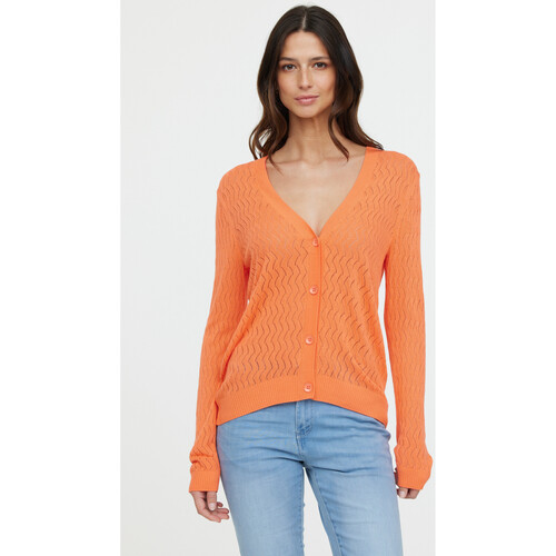 Vêtements Femme ZIMMERMANN Sunset-print zip-up linen hoodie Sweatshirts CAPU ML Peach Rose