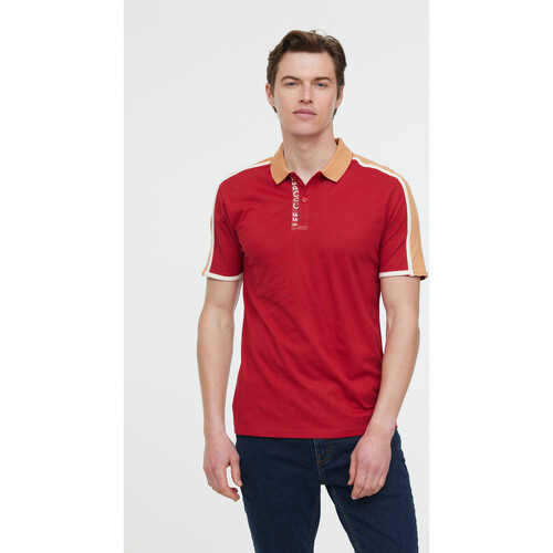 Lee Cooper Polo BONOZ MC Berry Rouge - Vêtements T-shirts & Polos Homme  23,94 €