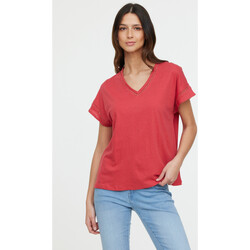 Vêtements Femme T-shirts & Polos Lee Cooper T-shirt ACANA MC Grenade Rouge