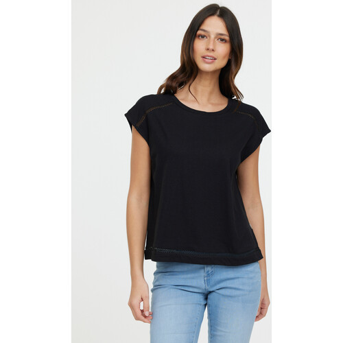 Vêtements Femme Thom Browne 4-Bar stripe long-sleeve shirt Lee Cooper T-shirt ANIELE SM Black Noir