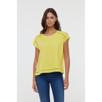 Vêtements Femme Threadbare Tall Mix en match Basic sweatshirt met ronde hals in zwart Lee Cooper T-shirt ANIELE SM Lemon Jaune