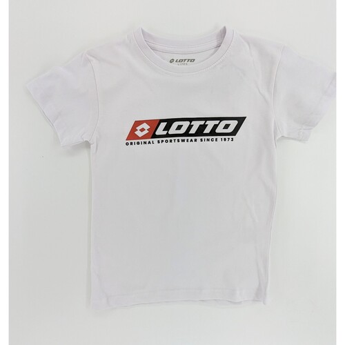 Vêtements Garçon Coco & Abricot Lotto Junior - T-shirt - TL 1134 Blanc