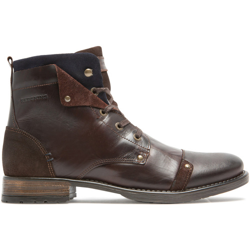 Chaussures Homme Boots Redskins YEDOS CHATAIGNE+MARINE Marron