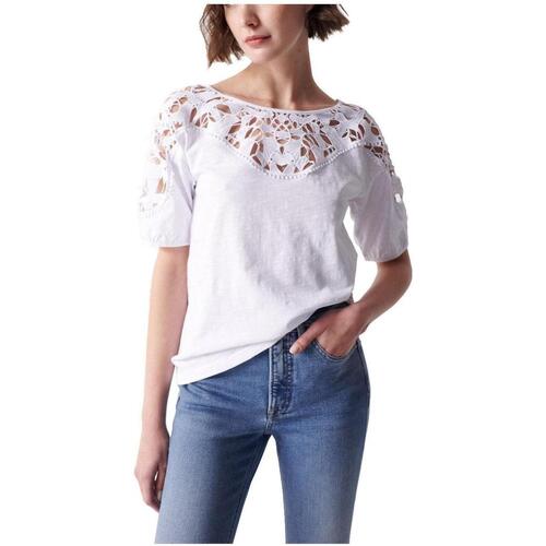 Vêtements Femme T-shirts manches st10181 Salsa  Blanc