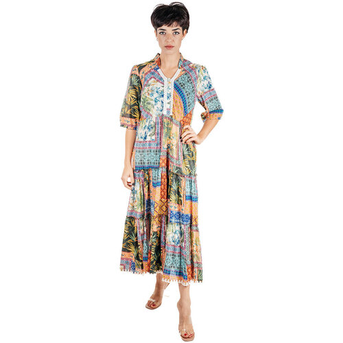 Vêtements Femme Robes longues Isla Bonita By Sigris Mules / Sabots Multicolore