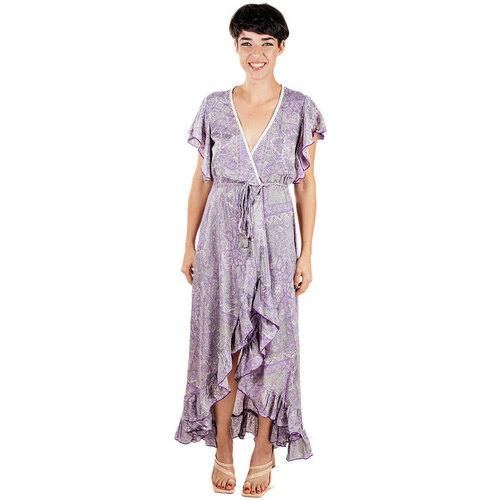 Vêtements Femme Robes longues Isla Bonita By Sigris Longue Robe Midi Violet