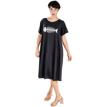 Vêtements Femme Robes longues Isla Bonita By Sigris Longue Robe Midi Noir