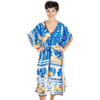 Isla Bonita By Sigris Poncho Bleu - Livraison Gratuite | Sb-roscoffShops !  - Vêtements Paréos Femme 59,99 €
